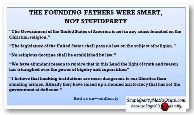 founding fathers smart not stupidparty